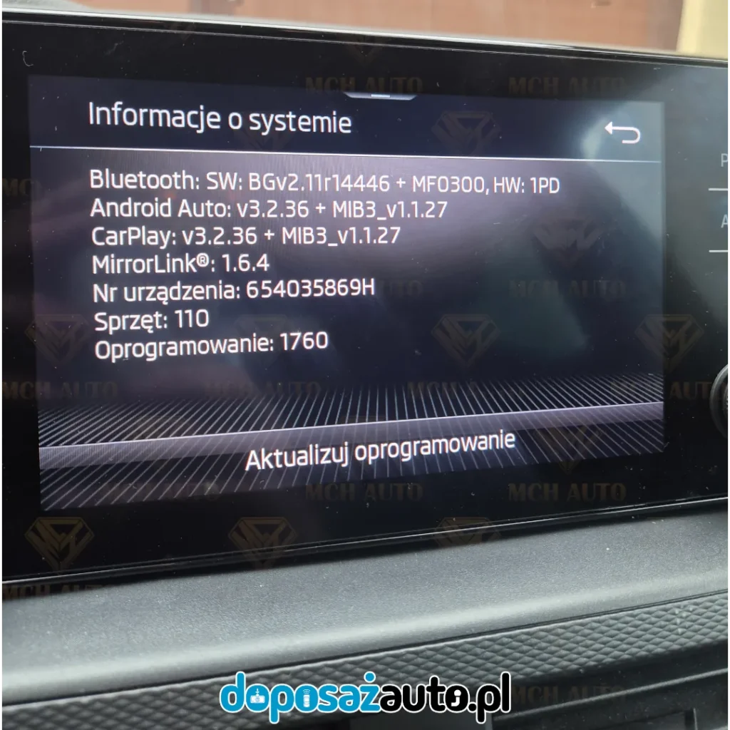 montaż kamery cofania skoda scala